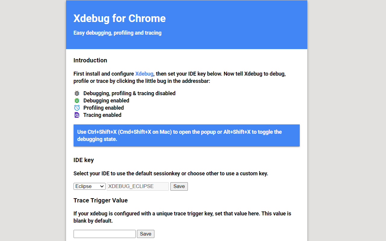 Xdebug Chrome Extension chrome谷歌浏览器插件_扩展第1张截图