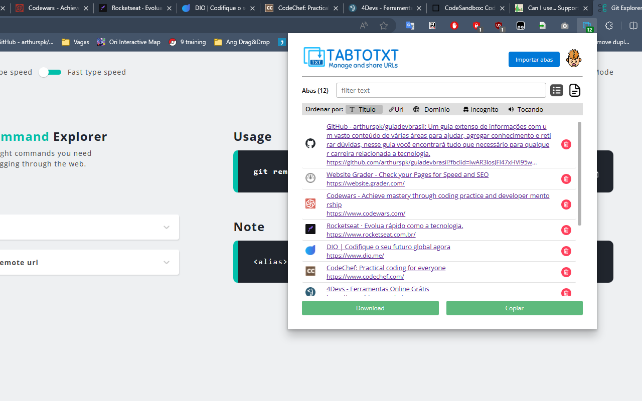 TabToTxt chrome谷歌浏览器插件_扩展第4张截图