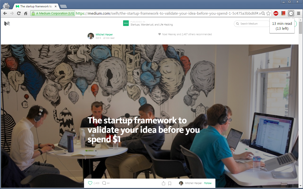 Read Timer chrome谷歌浏览器插件_扩展第1张截图