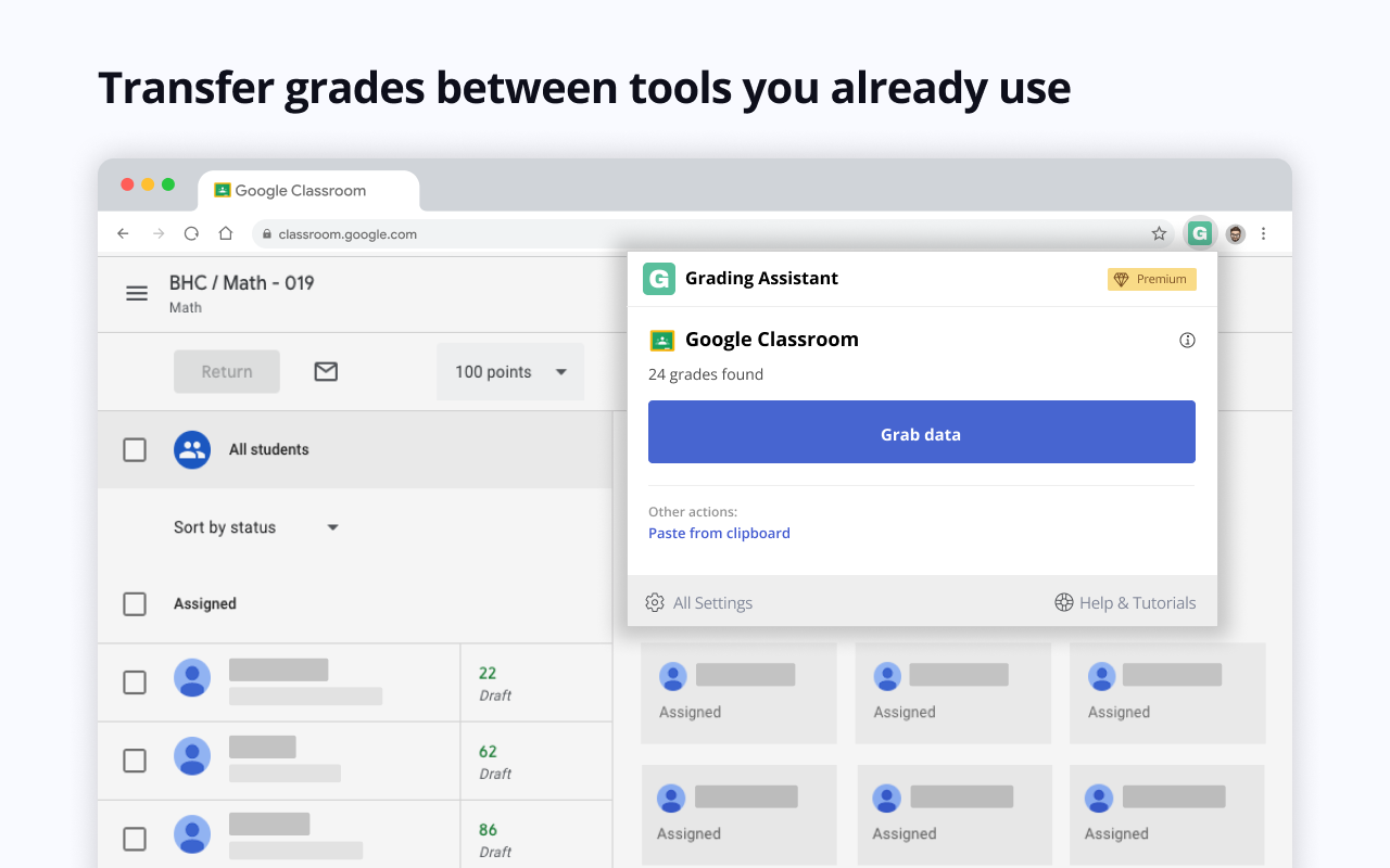 Grading Assistant: Grade transferer tool chrome谷歌浏览器插件_扩展第6张截图