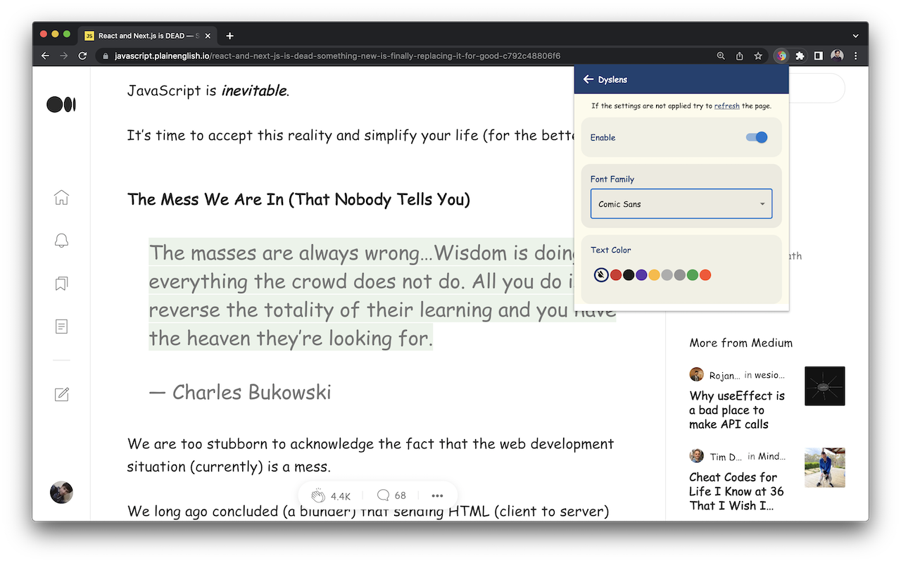 Dyslens chrome谷歌浏览器插件_扩展第1张截图