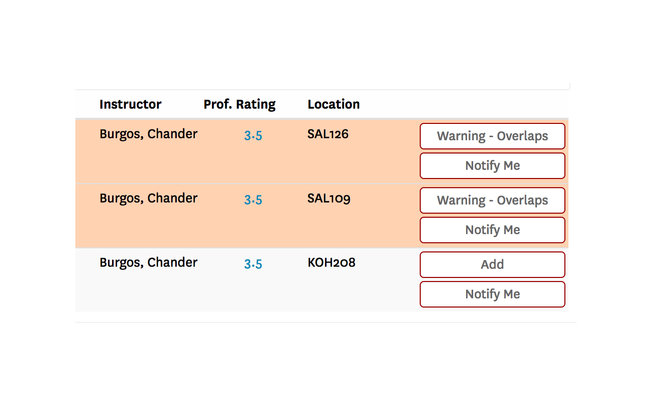 USC Schedule Helper chrome谷歌浏览器插件_扩展第3张截图