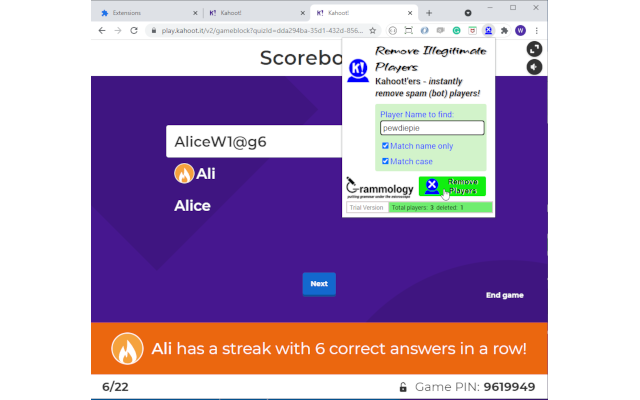 Kahoot!’ers - Remove Illegitimate Players chrome谷歌浏览器插件_扩展第1张截图