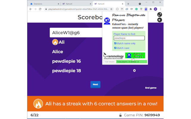 Kahoot!’ers - Remove Illegitimate Players chrome谷歌浏览器插件_扩展第2张截图