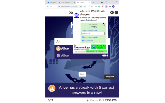 Kahoot - Remove Illegitimate Players v0.2.1 chrome谷歌浏览器插件_扩展第1张截图