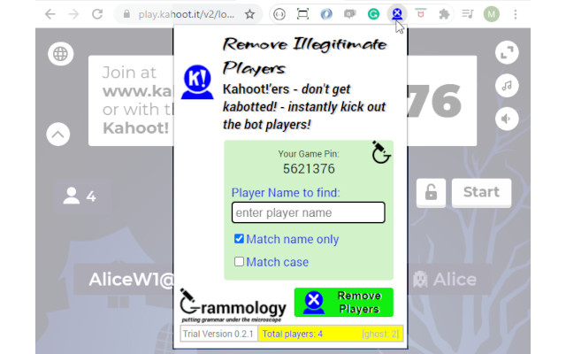 Kahoot - Remove Illegitimate Players v0.2.1 chrome谷歌浏览器插件_扩展第3张截图