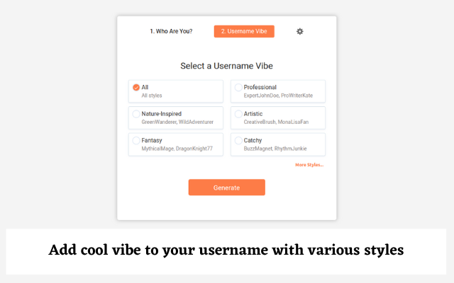 AI Username Generator chrome谷歌浏览器插件_扩展第3张截图