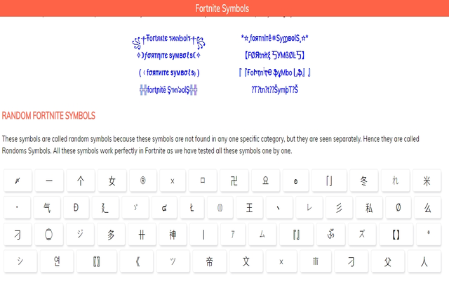 Fortnite Symbols - Sweaty Fortnite Symbols chrome谷歌浏览器插件_扩展第3张截图