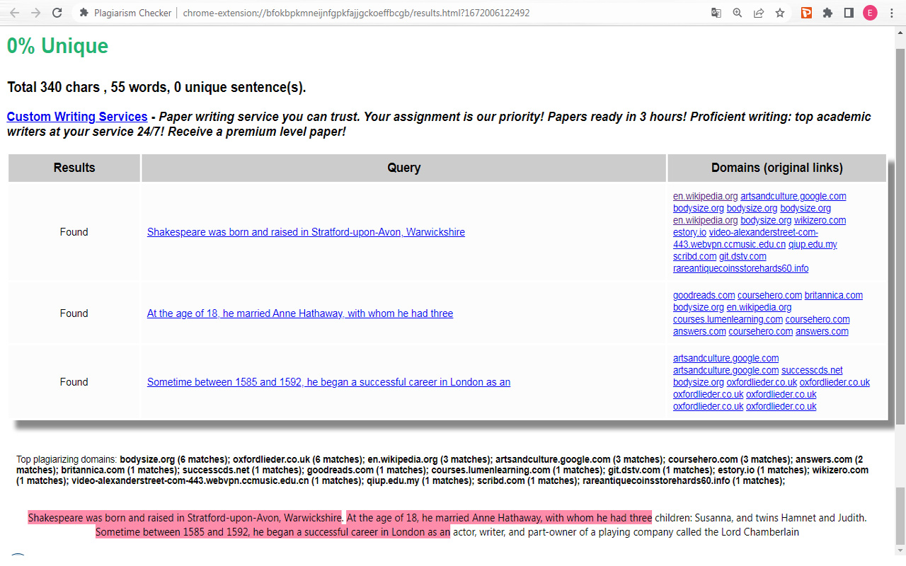 Plagiarism Checker chrome谷歌浏览器插件_扩展第3张截图