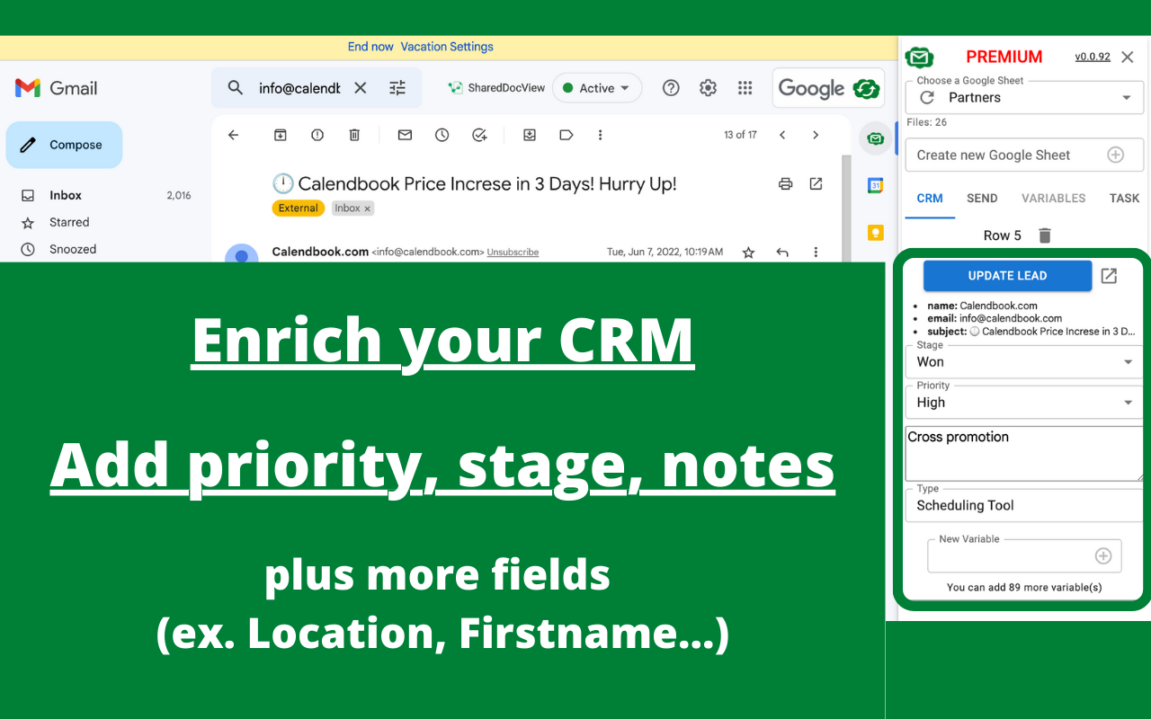 Salesforza Gmail Mail Merge & CRM on GSheets chrome谷歌浏览器插件_扩展第2张截图