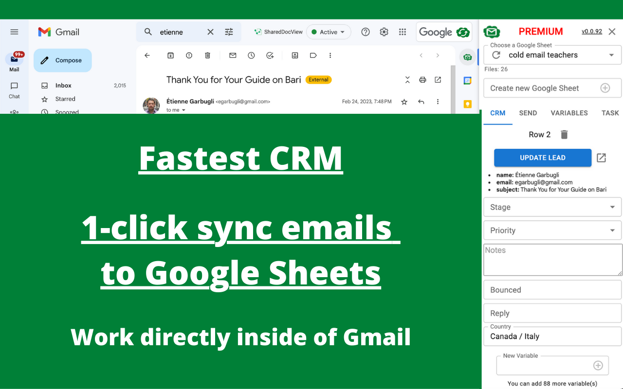 Salesforza Gmail Mail Merge & CRM on GSheets chrome谷歌浏览器插件_扩展第6张截图