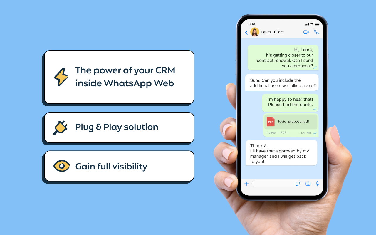 Tuvis for WhatsApp and Salesforce chrome谷歌浏览器插件_扩展第5张截图