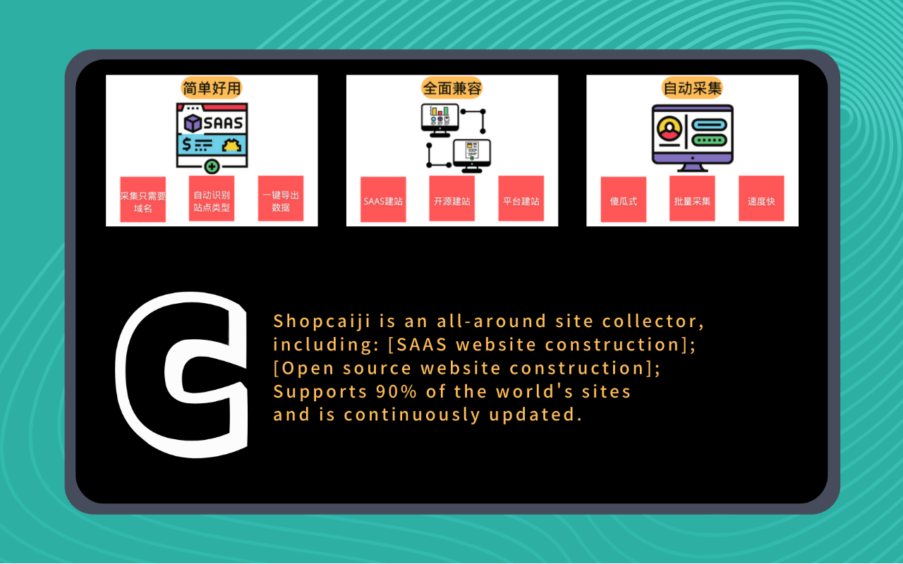 shopcaiji - 独立站产品采集系统 chrome谷歌浏览器插件_扩展第1张截图