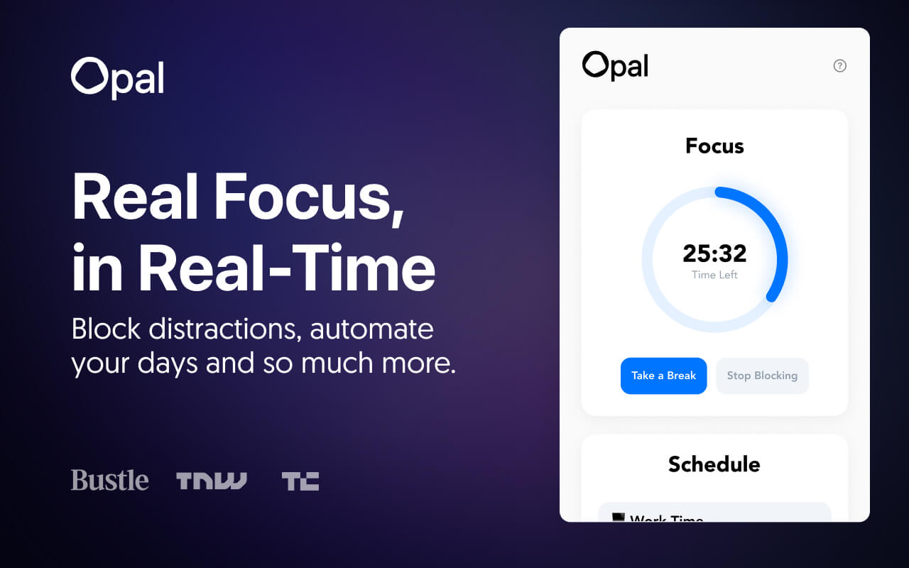 Opal: Focus & Save Time chrome谷歌浏览器插件_扩展第3张截图