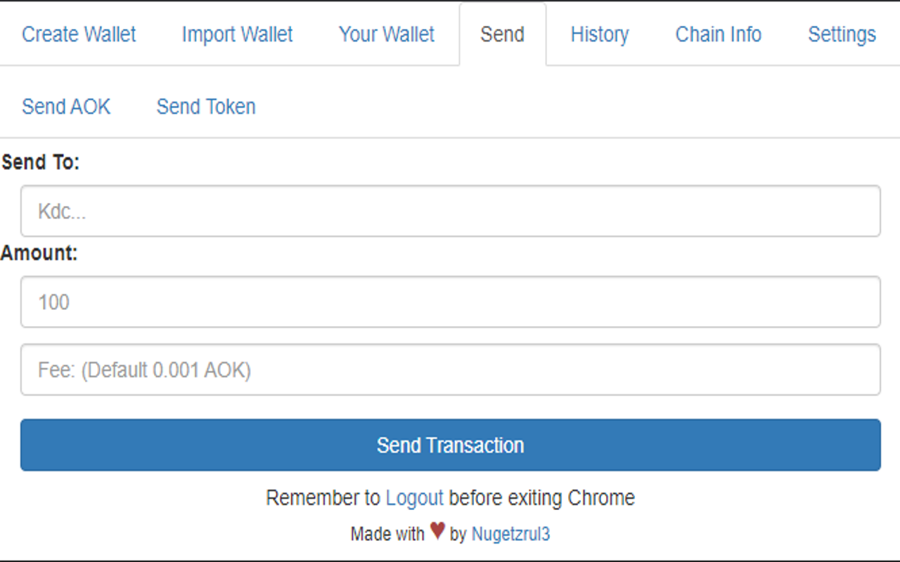 AOK Wallet Extension chrome谷歌浏览器插件_扩展第7张截图