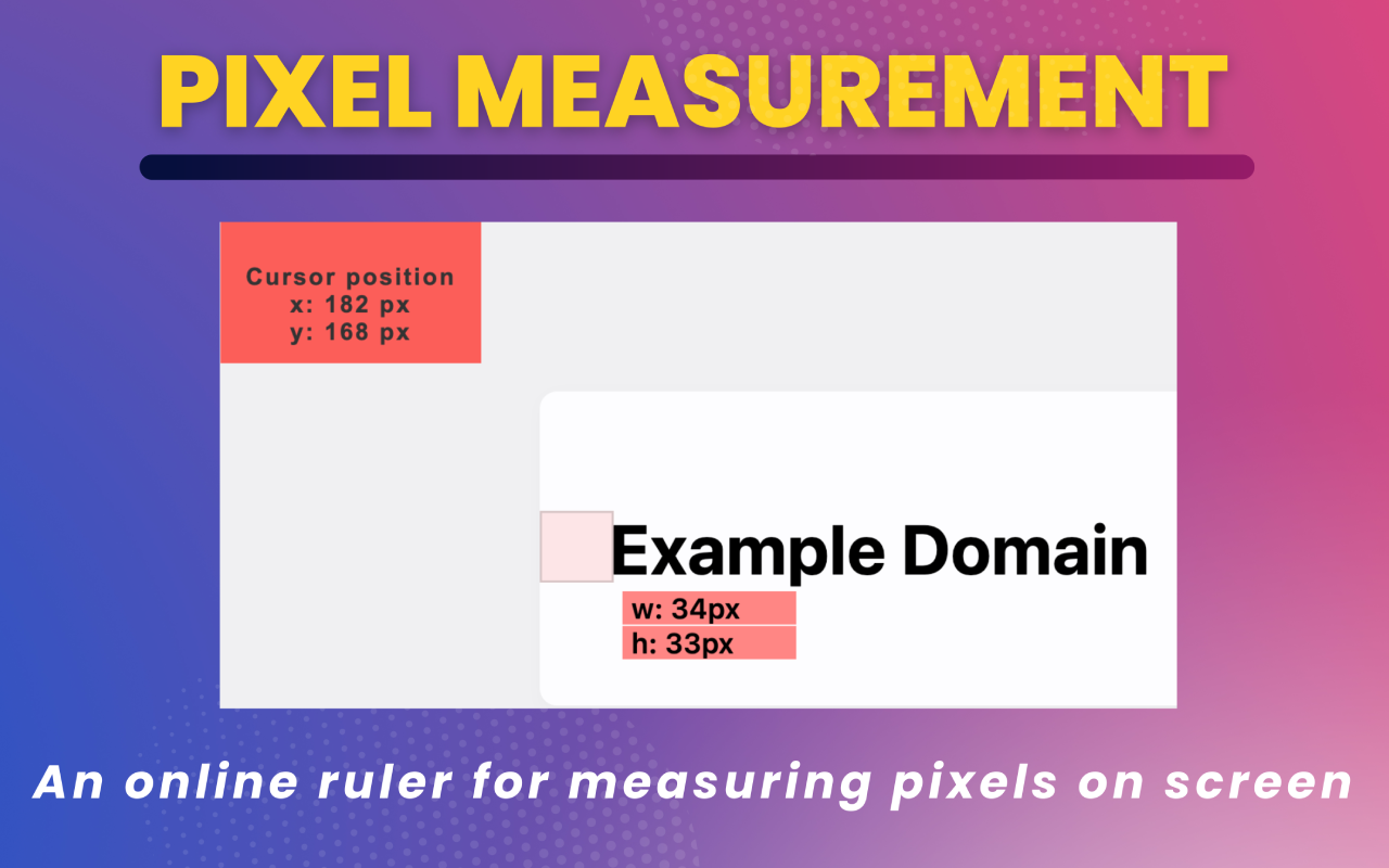Pixel measurement — 在线标尺像素 chrome谷歌浏览器插件_扩展第1张截图