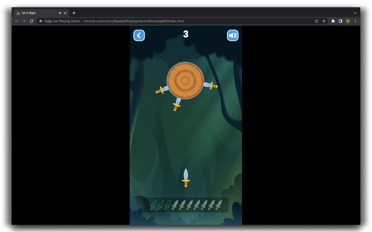 Knife Hit it Right - HTML5 Game chrome谷歌浏览器插件_扩展第2张截图