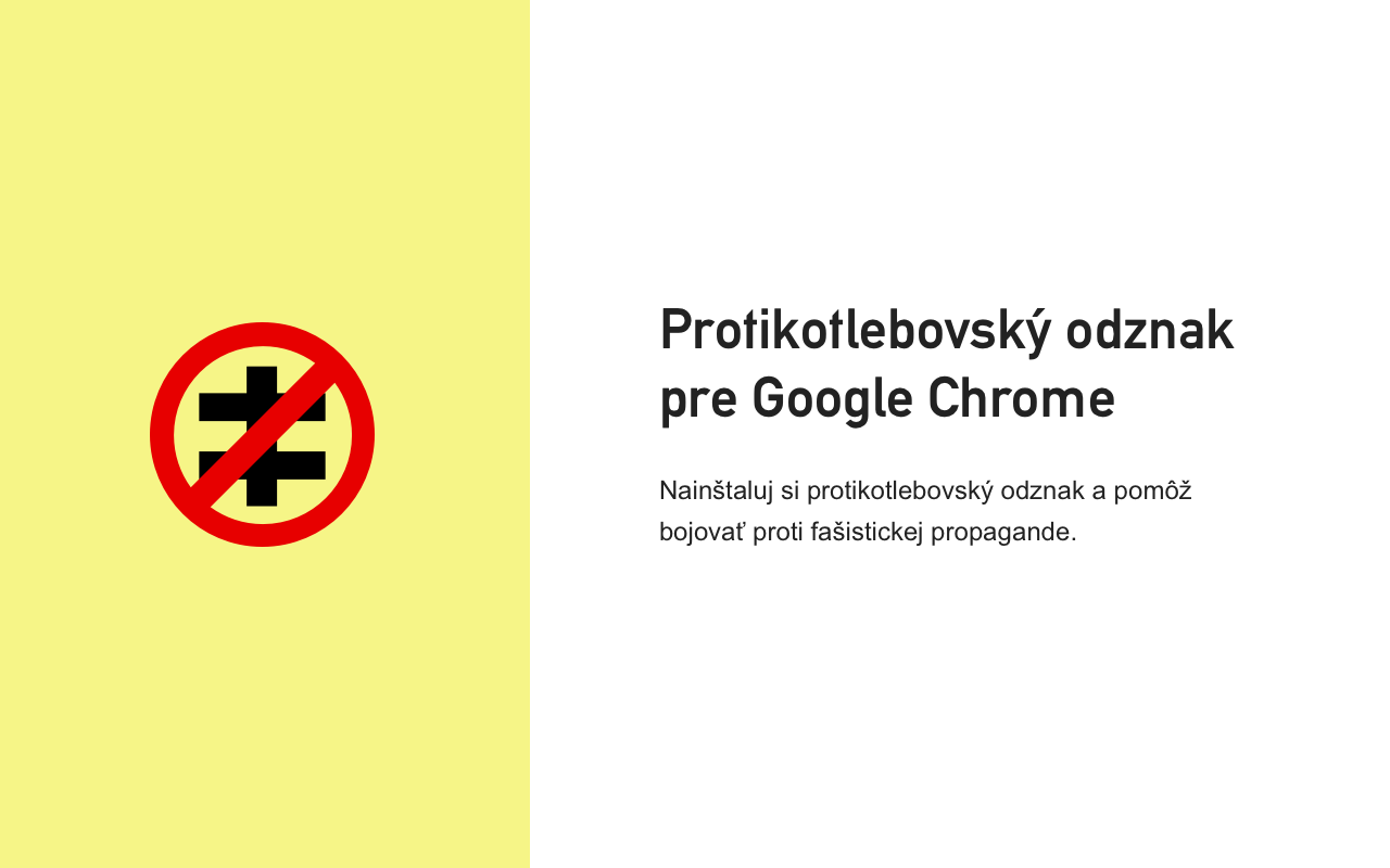 Slovensko bez Kotlebu chrome谷歌浏览器插件_扩展第1张截图