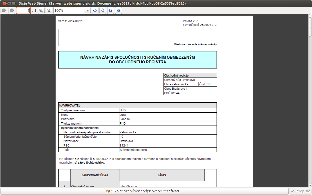 Disig Web Signer 1.0.7 chrome谷歌浏览器插件_扩展第1张截图