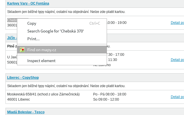 Find on mapy.cz chrome谷歌浏览器插件_扩展第1张截图