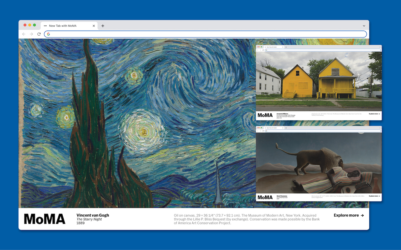 New Tab with MoMA chrome谷歌浏览器插件_扩展第1张截图