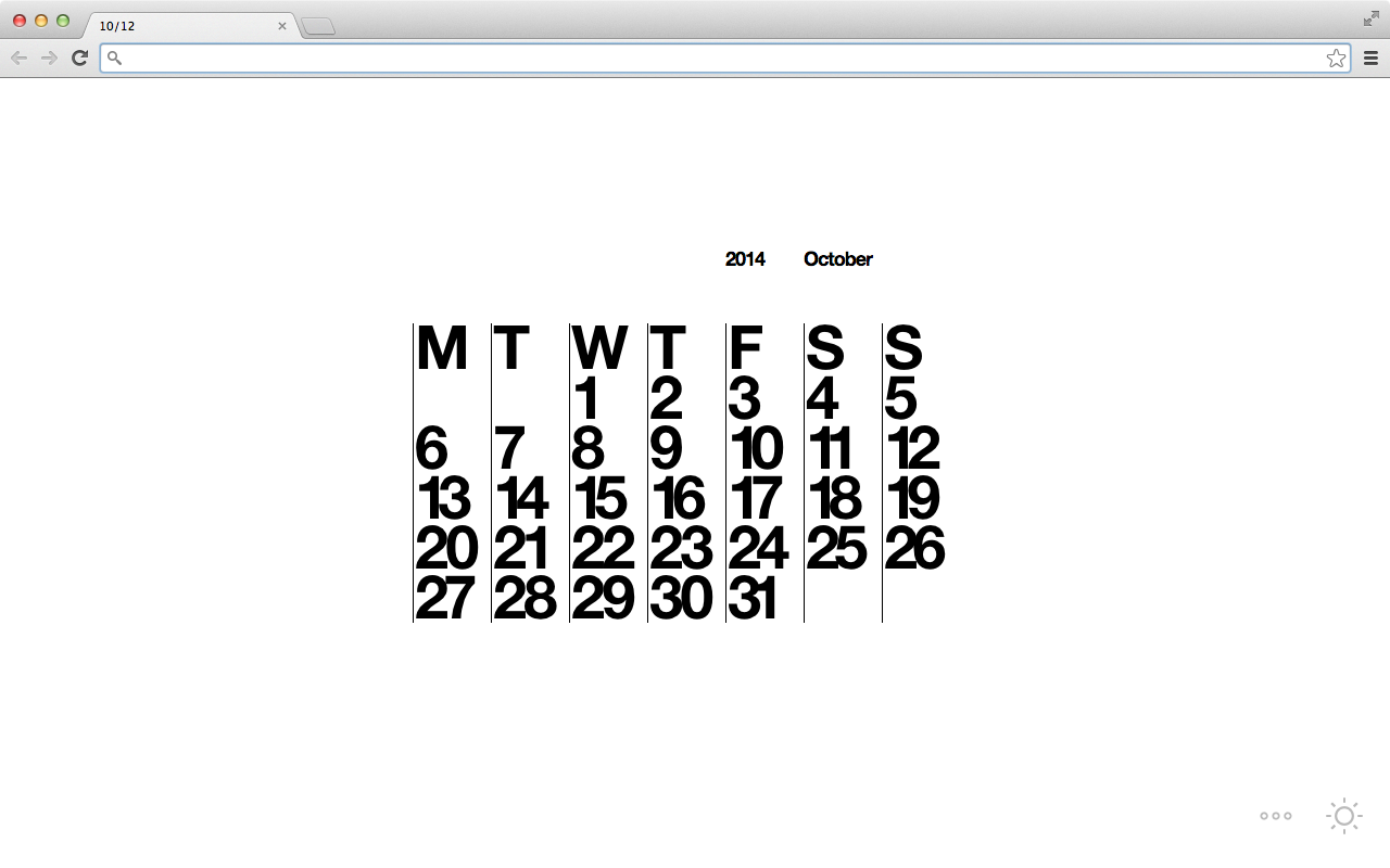 Stendig Calendar Tab chrome谷歌浏览器插件_扩展第1张截图