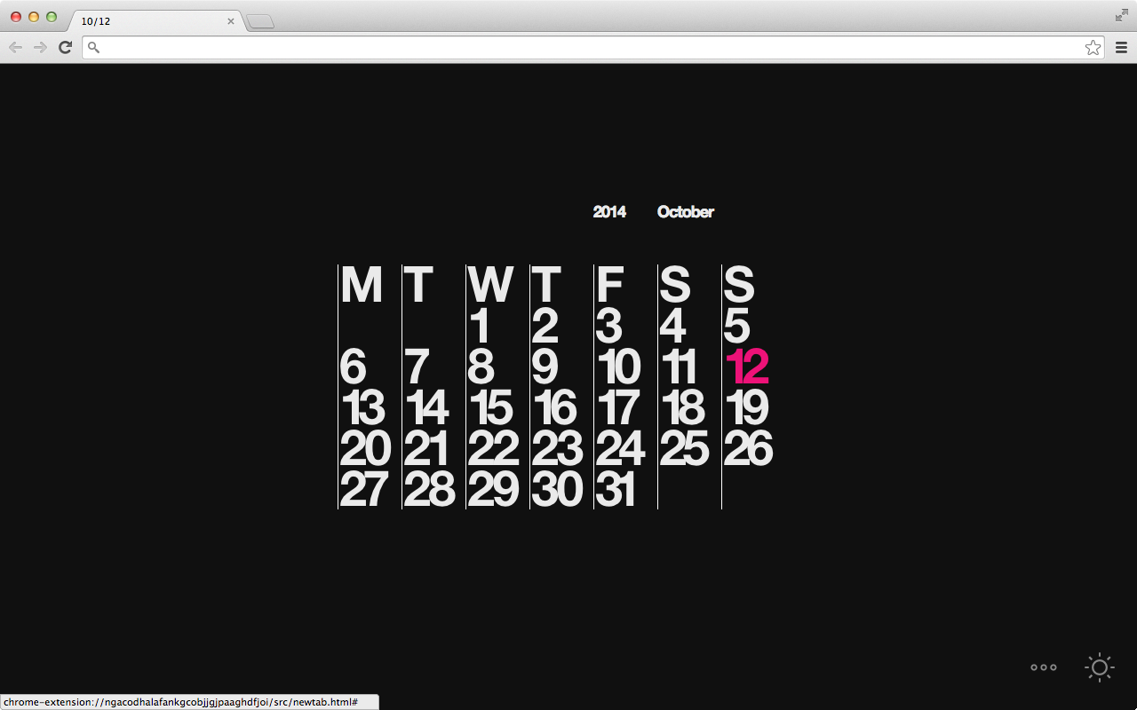 Stendig Calendar Tab chrome谷歌浏览器插件_扩展第4张截图