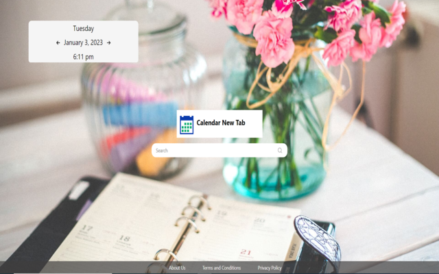 Calendar New Tab chrome谷歌浏览器插件_扩展第1张截图