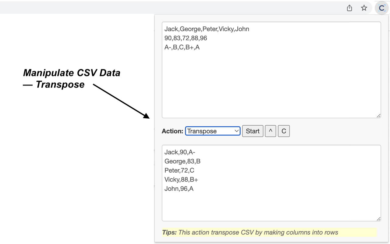 CSV Tools chrome谷歌浏览器插件_扩展第6张截图