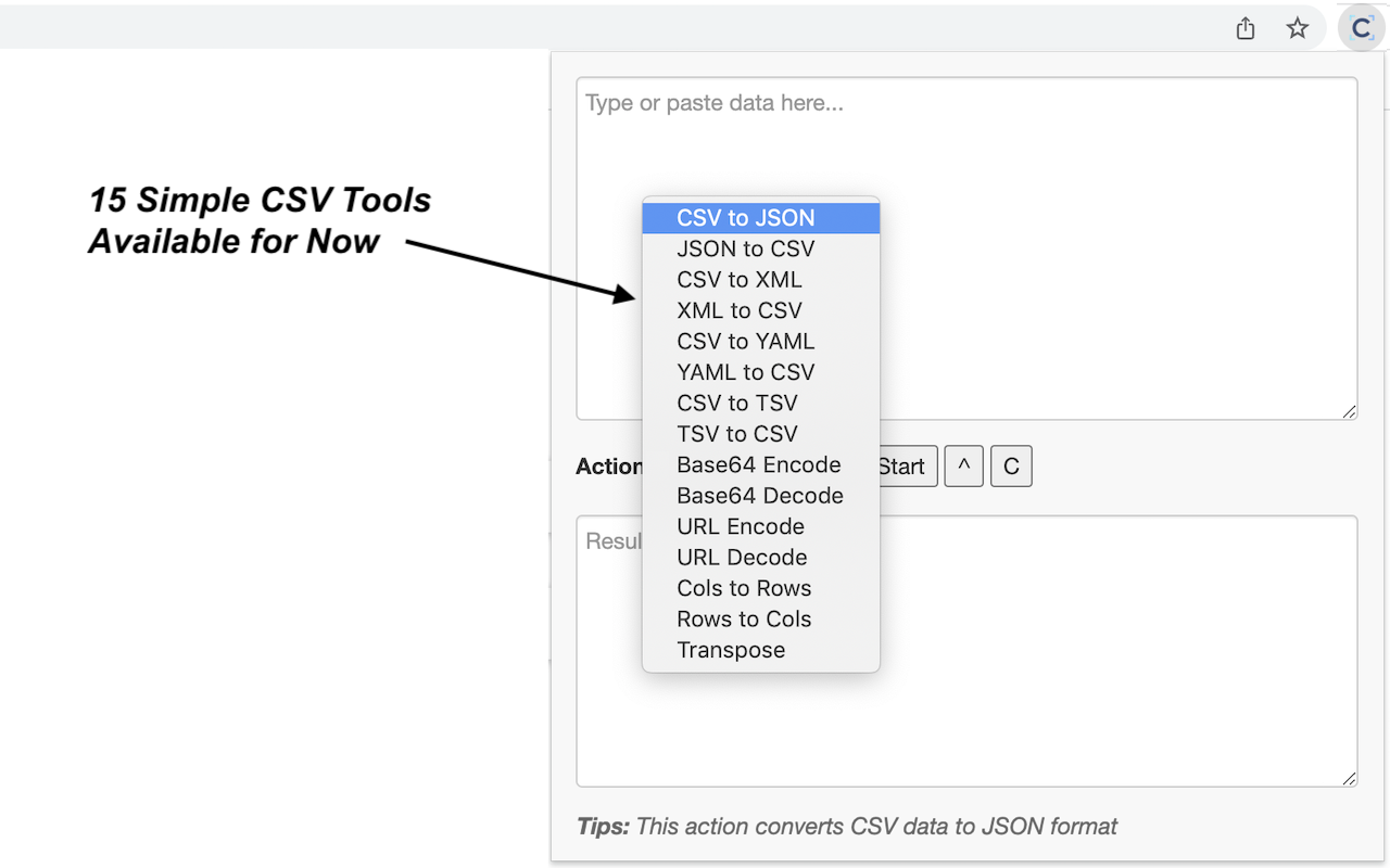 CSV Tools chrome谷歌浏览器插件_扩展第7张截图