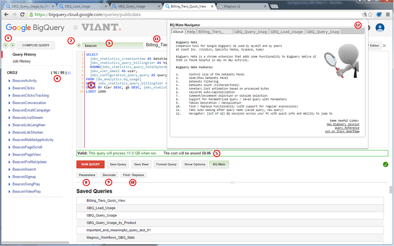 BigQuery Mate chrome谷歌浏览器插件_扩展第2张截图