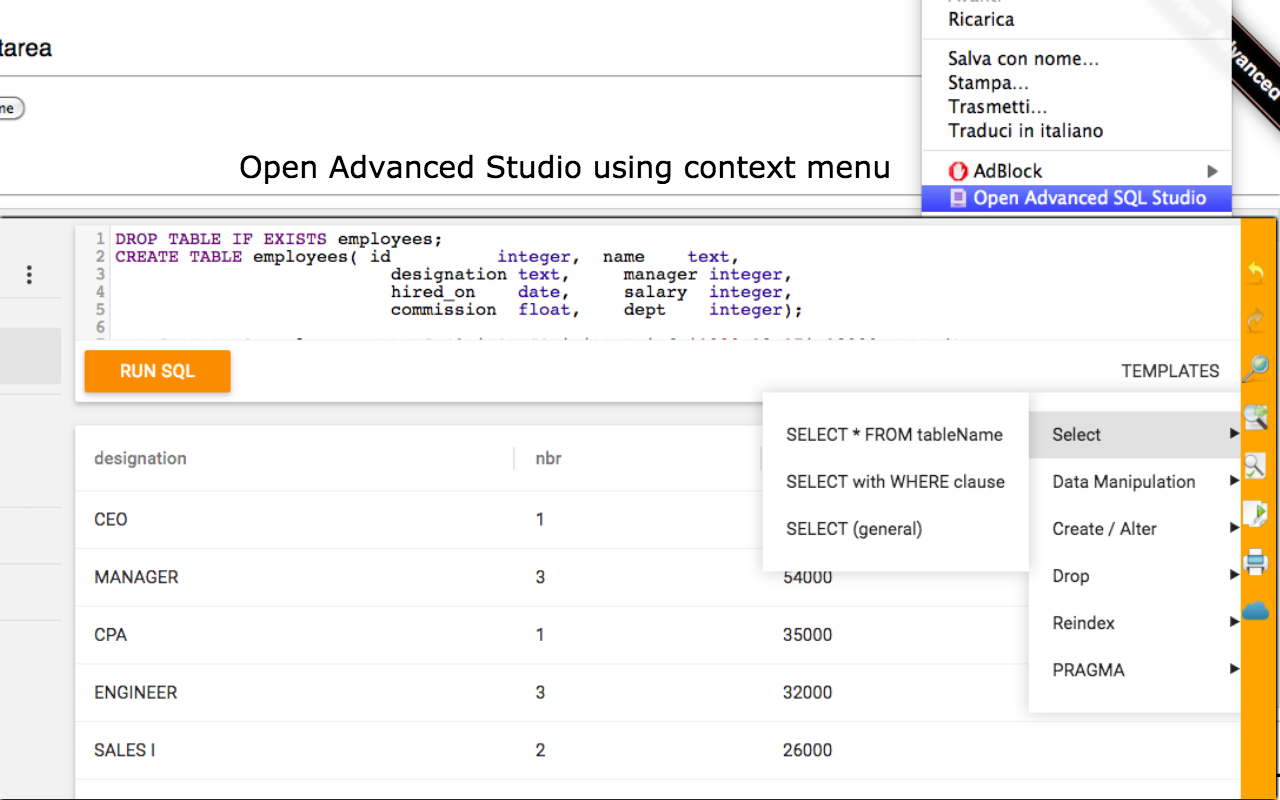 SQLite Editor and Compiler chrome谷歌浏览器插件_扩展第1张截图