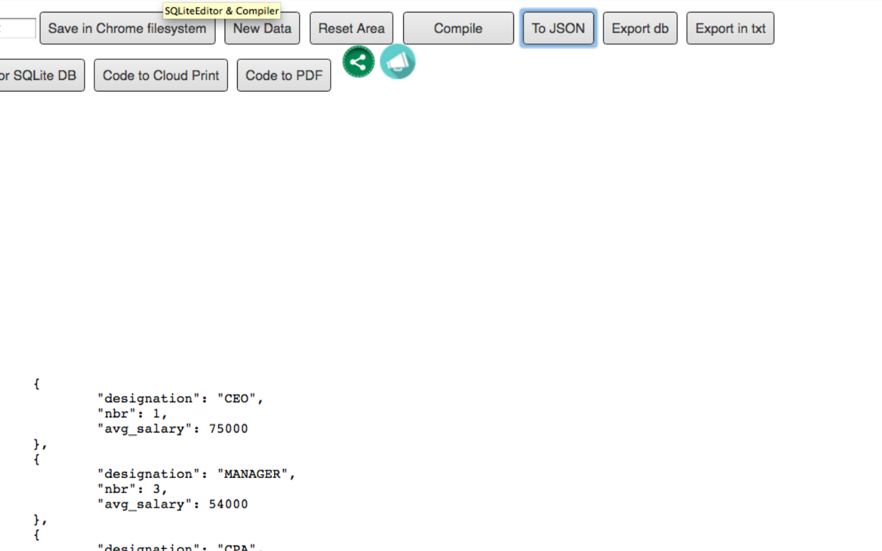 SQLite Editor and Compiler chrome谷歌浏览器插件_扩展第5张截图