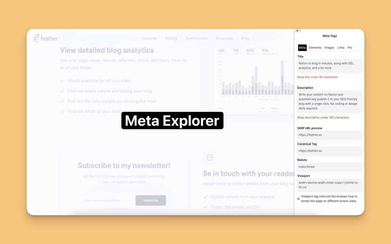 Meta Explorer chrome谷歌浏览器插件_扩展第2张截图