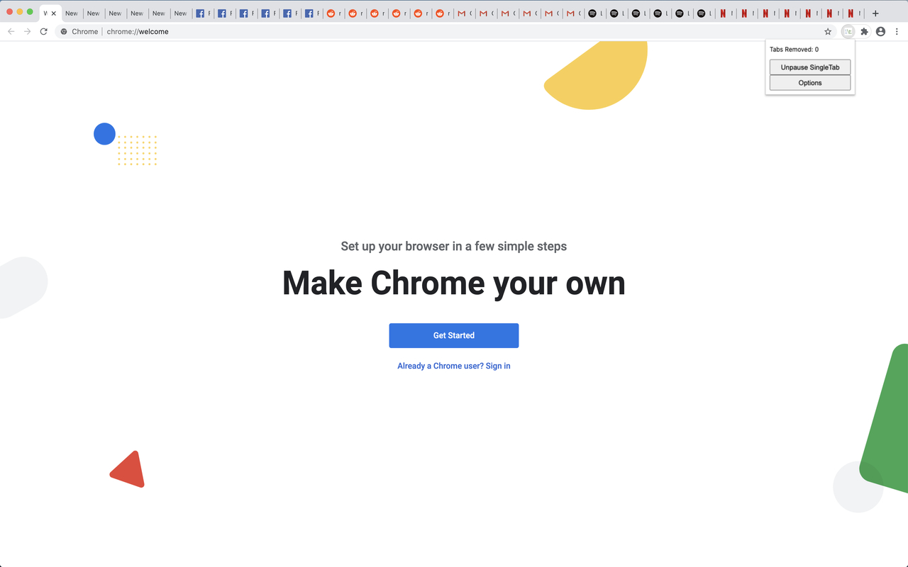 SingleTab chrome谷歌浏览器插件_扩展第1张截图