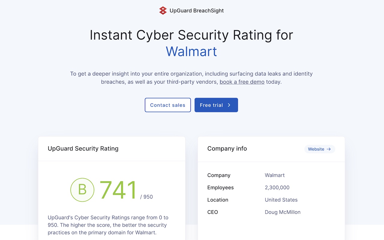 UpGuard Cyber Security Ratings chrome谷歌浏览器插件_扩展第1张截图