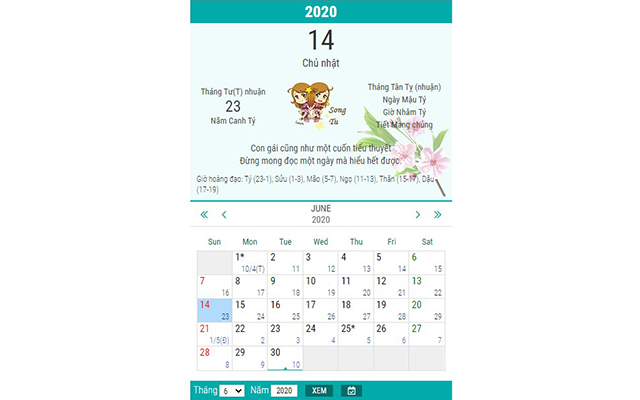 Vietnamese Calendar chrome谷歌浏览器插件_扩展第3张截图