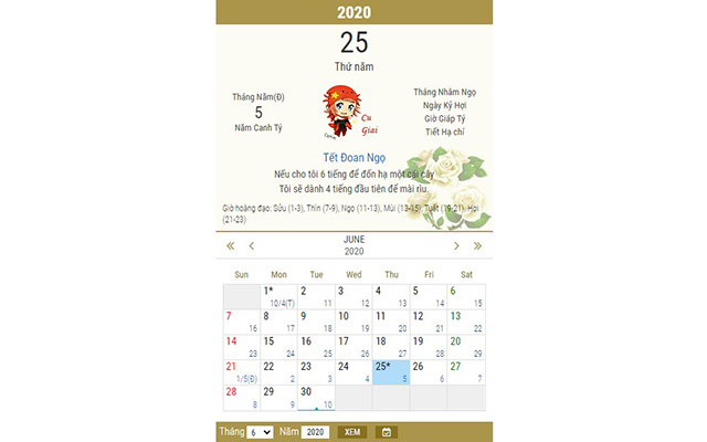 Vietnamese Calendar chrome谷歌浏览器插件_扩展第5张截图