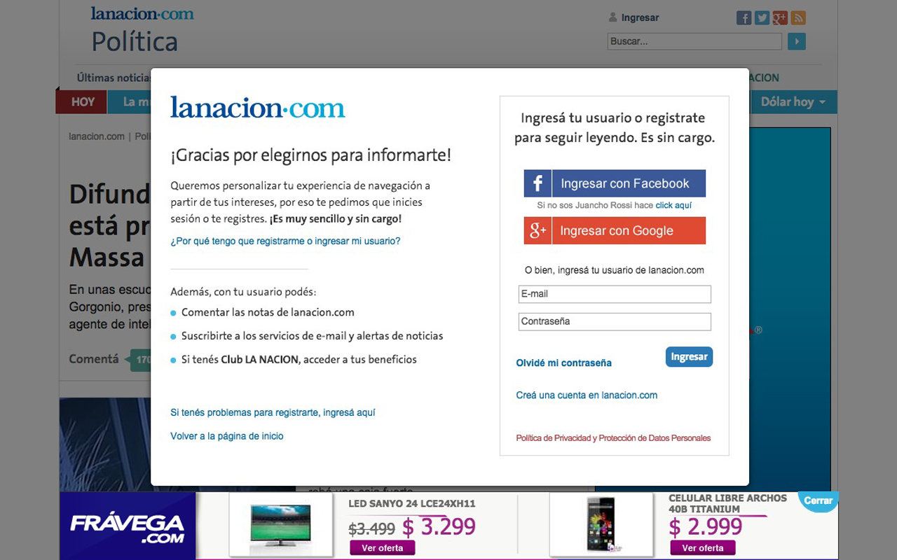 Clarín+Nación - Sin registro ni publicidades chrome谷歌浏览器插件_扩展第1张截图