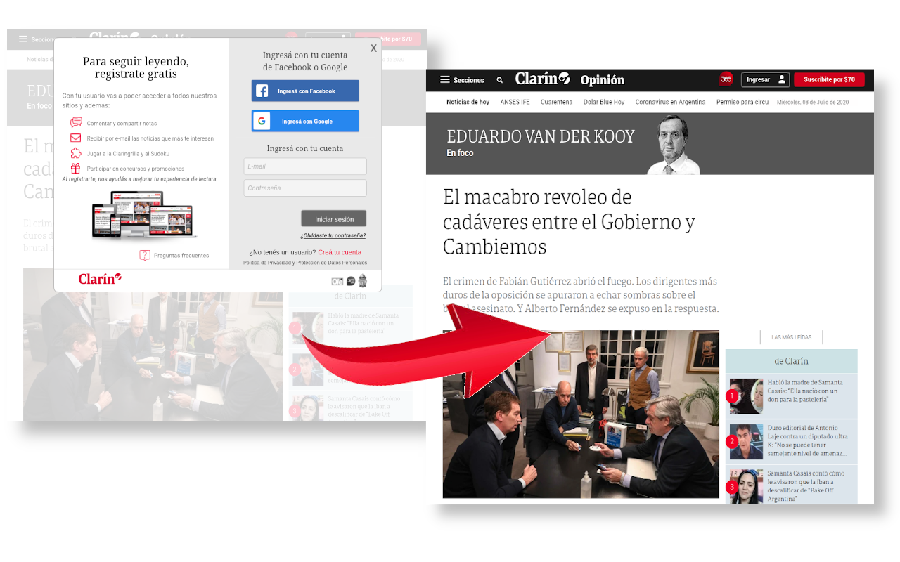 No registrarse para Clarín y La Nación chrome谷歌浏览器插件_扩展第1张截图