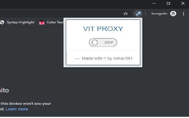VIT Proxy chrome谷歌浏览器插件_扩展第1张截图