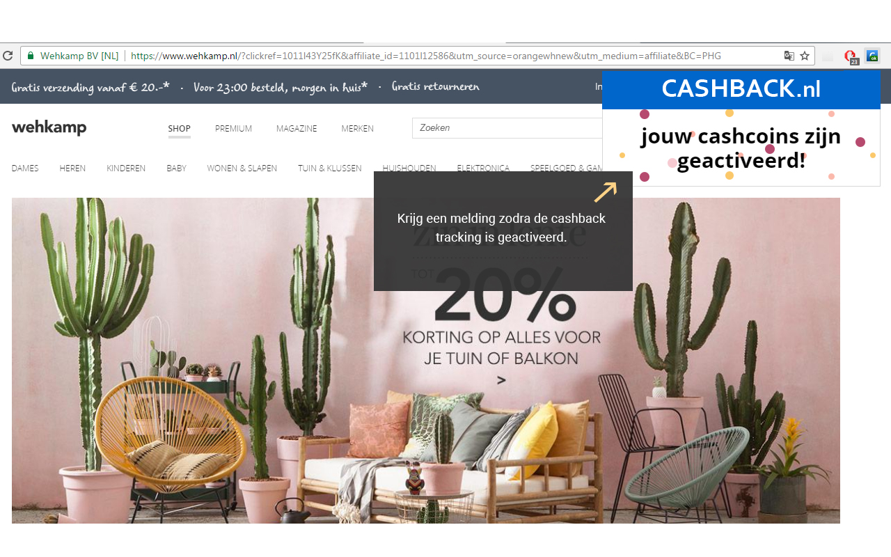Cashback.nl chrome谷歌浏览器插件_扩展第1张截图