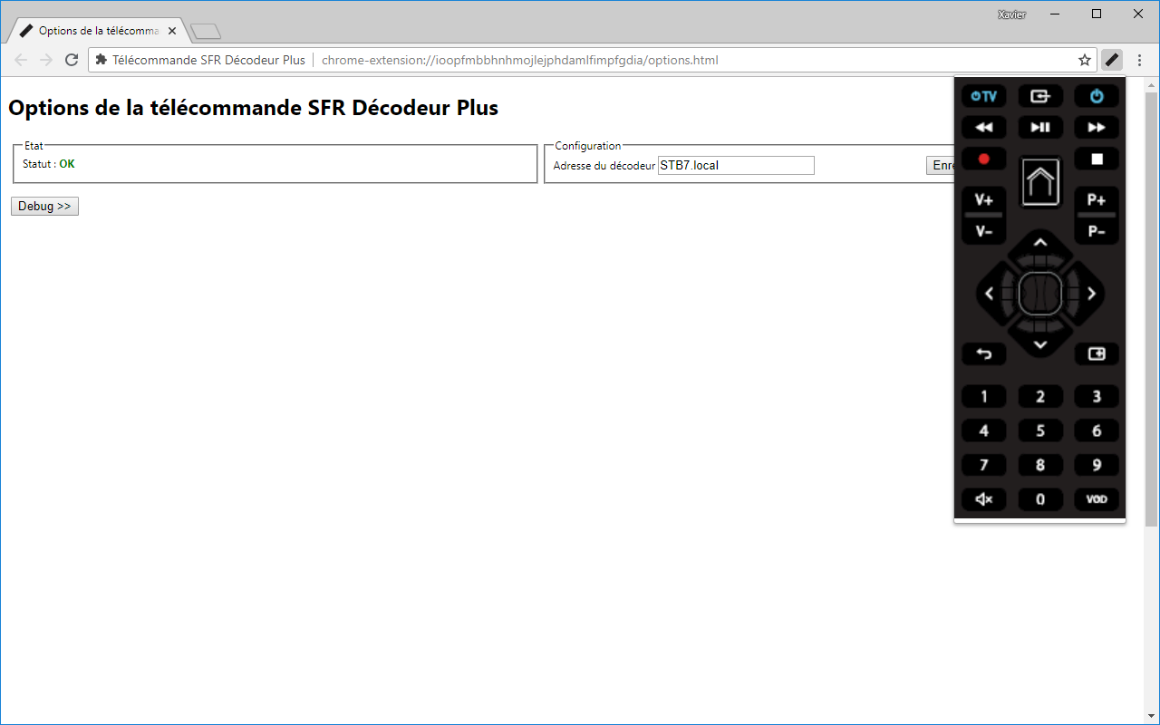 Télécommande SFR Décodeur Plus chrome谷歌浏览器插件_扩展第1张截图