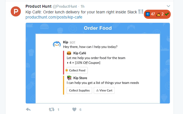 Product Hunt Twitter chrome谷歌浏览器插件_扩展第4张截图
