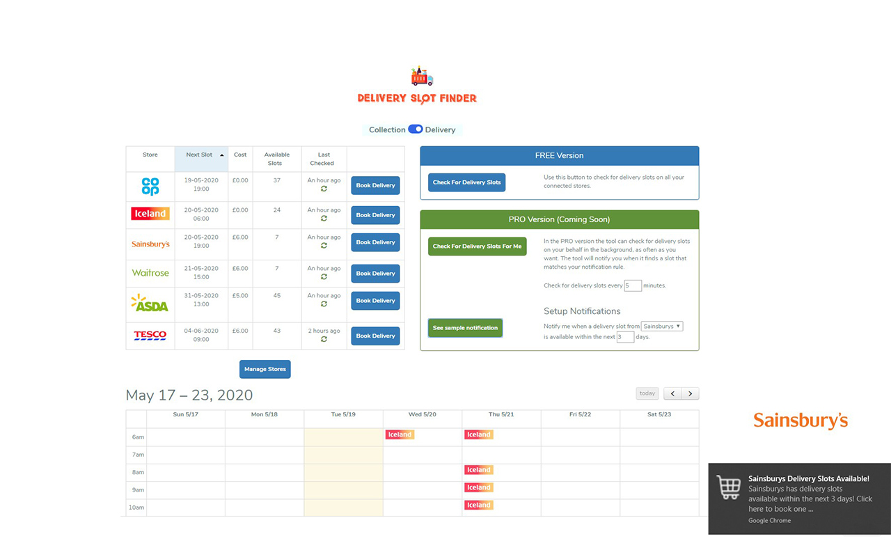 Delivery Slot Finder chrome谷歌浏览器插件_扩展第4张截图