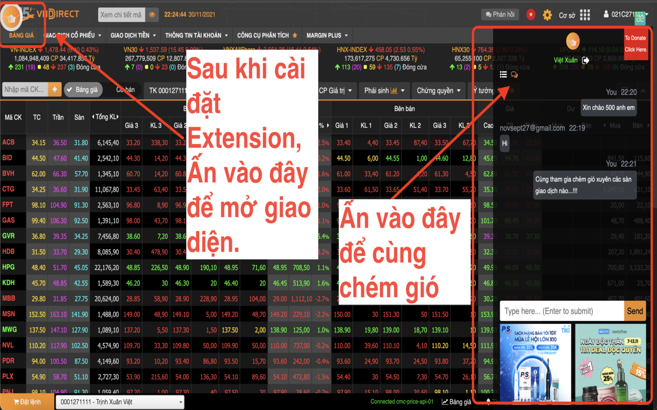 Báo giá chứng khoán chrome谷歌浏览器插件_扩展第1张截图