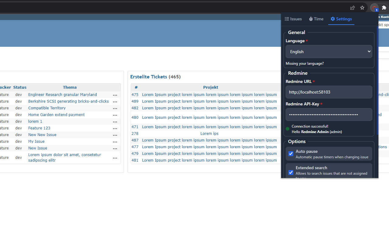 Redmine Time Tracking chrome谷歌浏览器插件_扩展第2张截图