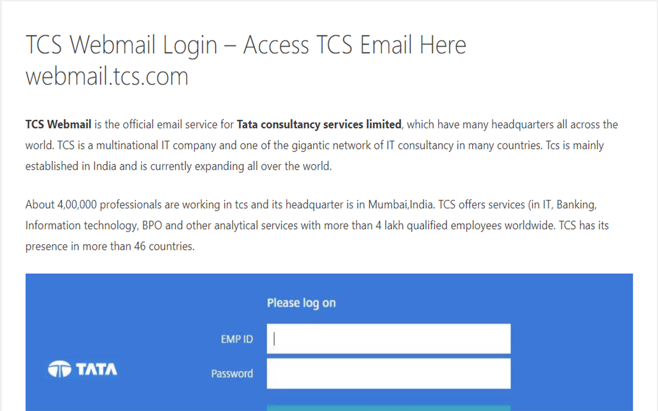 TCS Webmail chrome谷歌浏览器插件_扩展第1张截图