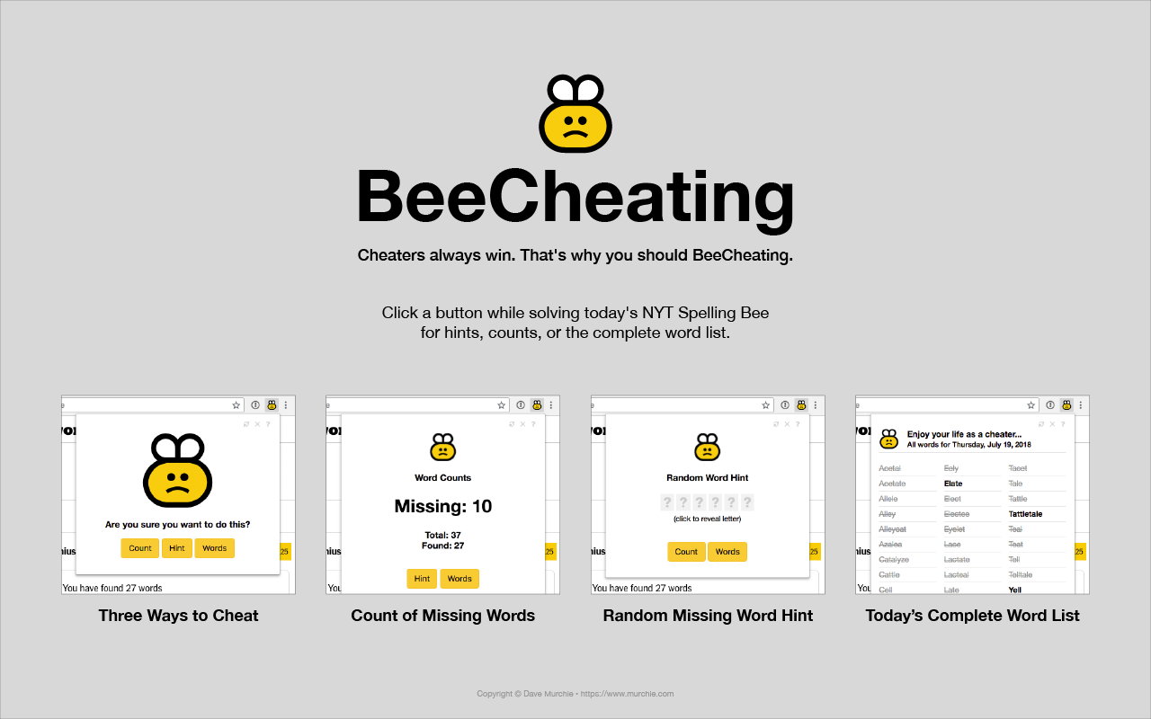 BeeCheating chrome谷歌浏览器插件_扩展第1张截图