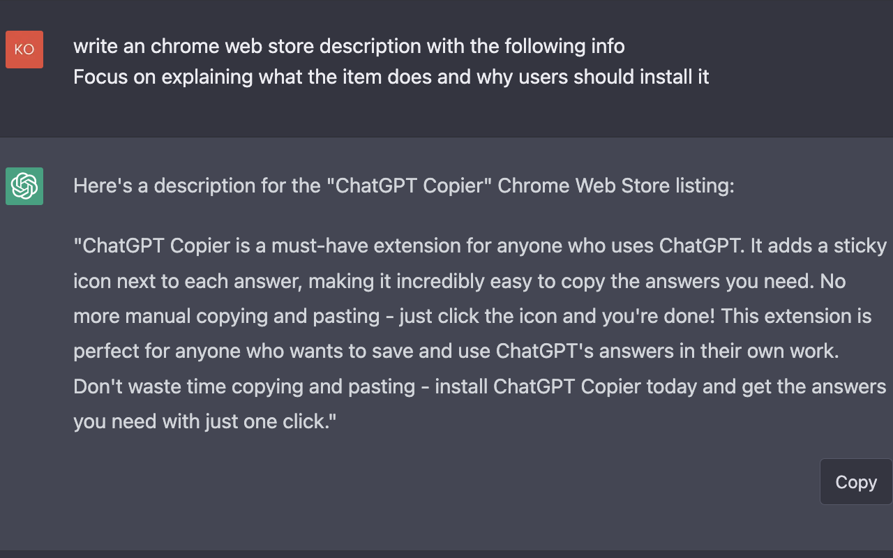 ChatGPT Copier chrome谷歌浏览器插件_扩展第1张截图